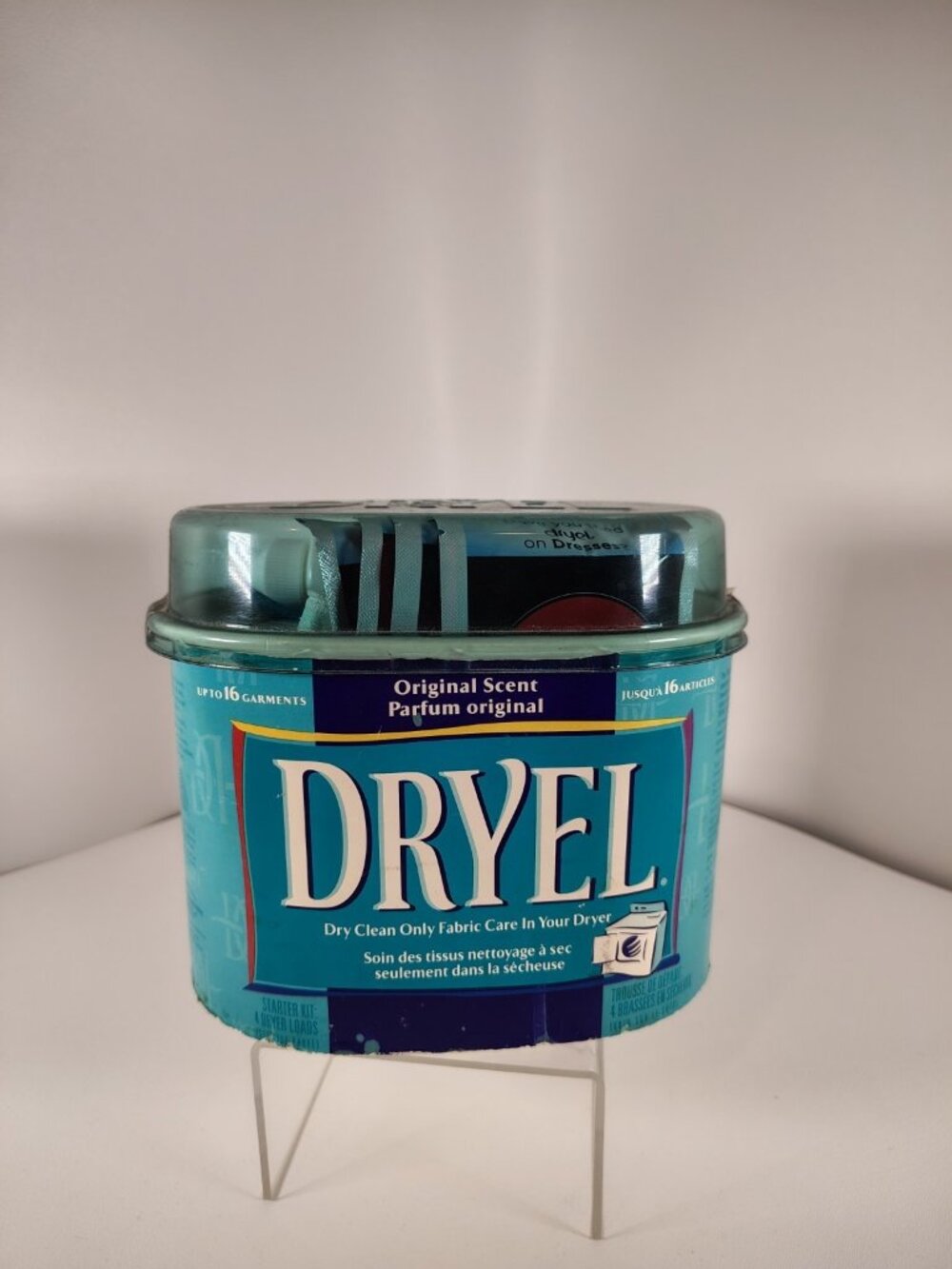 Vintage Dryel Dry Clean Only Fabric Care Kit Cloths Bag Stain Remover P&G